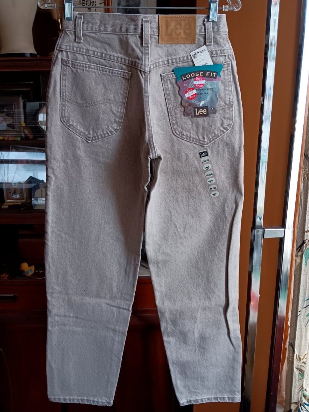 28x30 True Vintage 80's LEE Jeans LOOSE FIT TAPERED PREP FOXTAIL DENIM TAN NWT